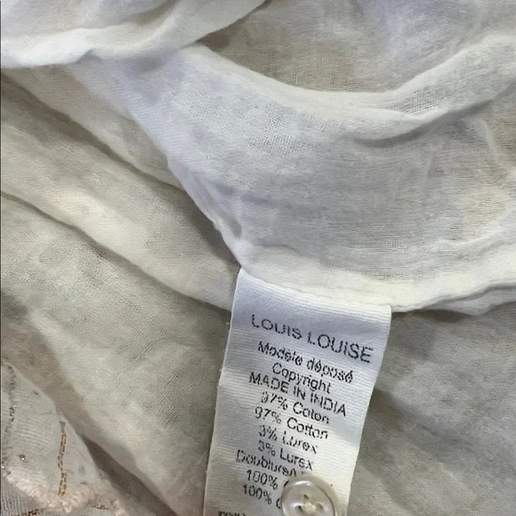 Louise Louise metallic stripe tassel fit and flare flutter sleeve dress size 6 - Picture 7 of 9